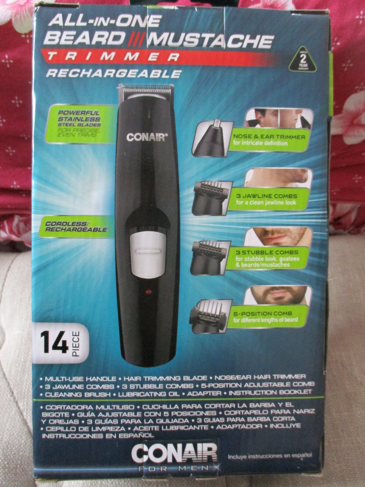 NEW 14 or 13 PC Conair All-In-1 Beard Mustache Hair Nose Ear Trimmer