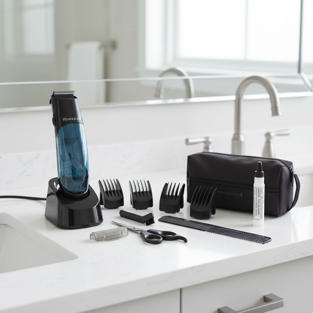 Remington Vacuum Haircut Kit, Vacuum Beard Trimmer, Hair Clippers for Men with R
