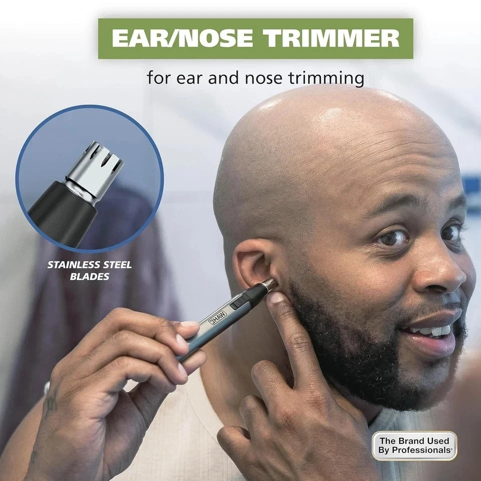 Wahl Nose Ear Trimmer Neck Hair Beard Eyebrow Groomer Clippers Micro Personal