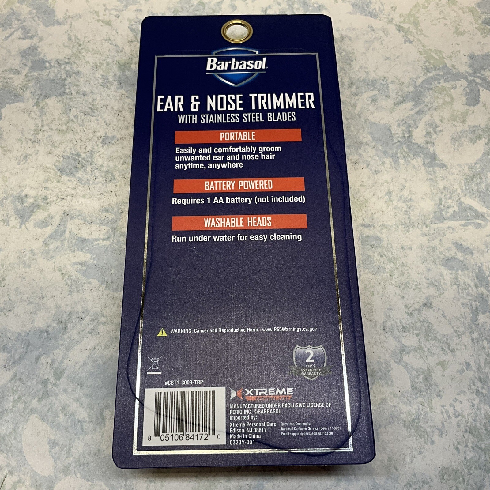 Barbasol Battery Powered Beard/Mustache Trimmer & Ear/Nose Trimmer- New Sealed