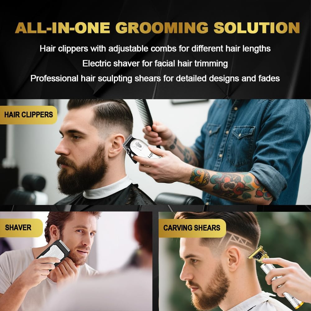 PRO Máquinas Profesionales Para Cortar Cabello Maquina Cortadora De Pelo Set MEN