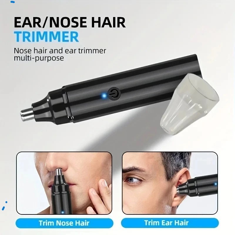 Ear and Nose Hair Trimmer with LED indicator USB Rechargeable Water Resistant.