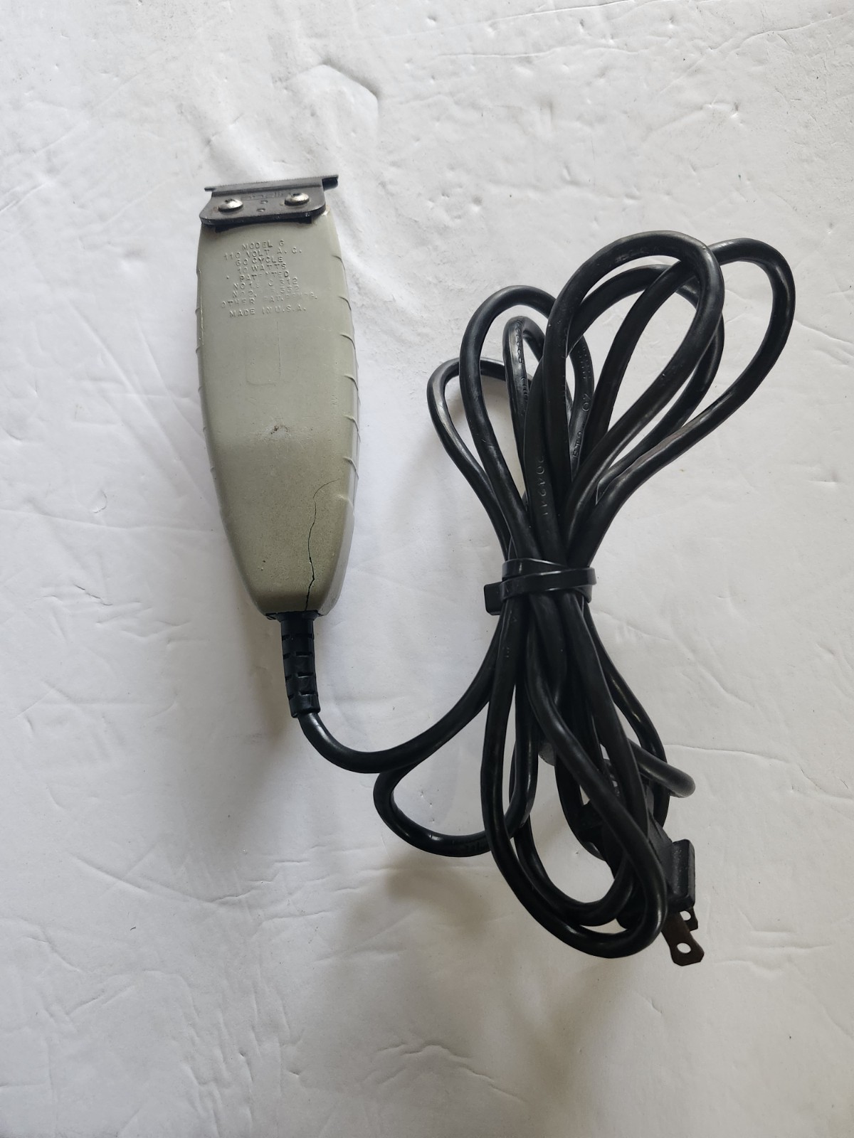 Andis Model G Corded Electric Hair Clipper/trimmer Gray, Square Blade, Tested.