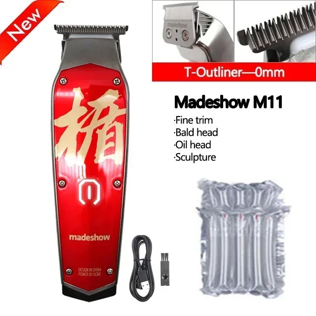 Madeshow M10+ M11 Pro Hair Clipper — 7000RPM Oil Head Trimmer, Ceramic Blade