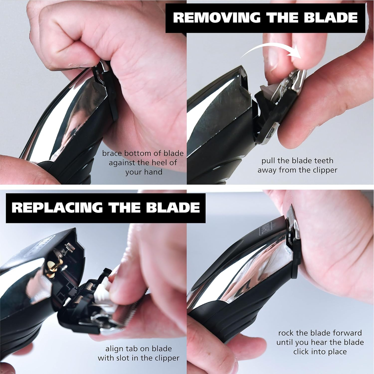 Clipper Detachable Cordless Hair Clipper Blade Replacement Set