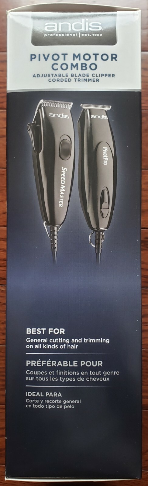 Andis Pivot Motor Clipper & Trimmer Combo and Guides w/Blade Brush