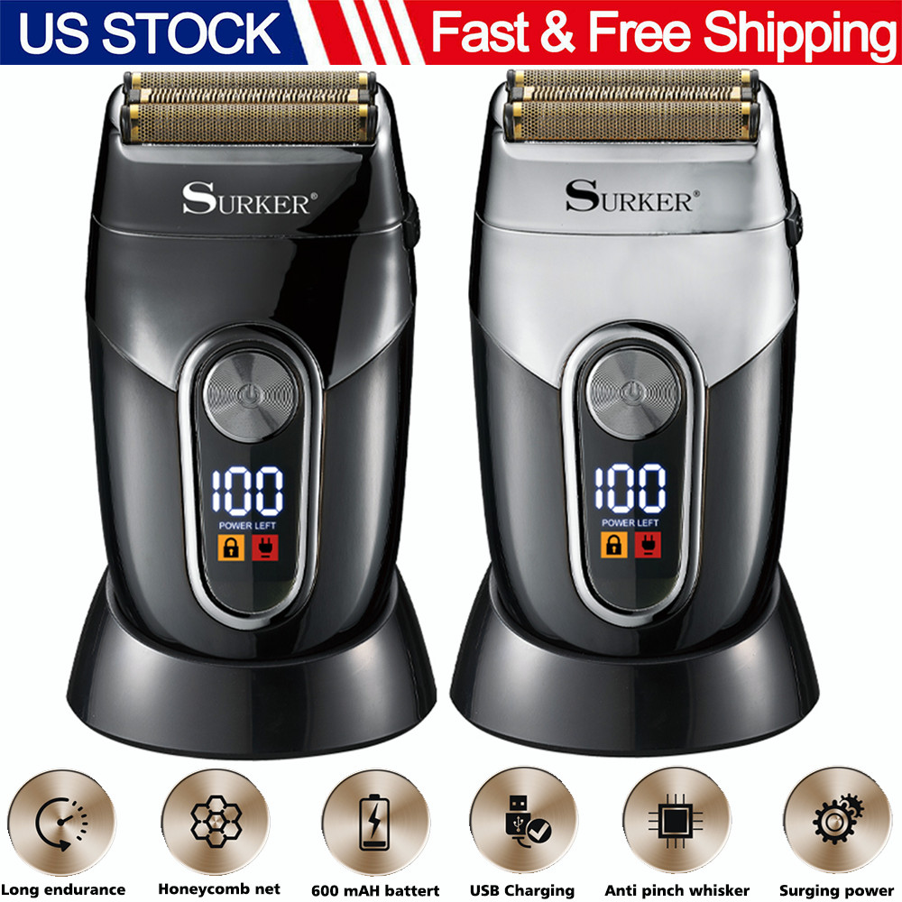 Portable USB Electric Shaver Rechargeable Razor Washable Trimmer Beard Shaver US