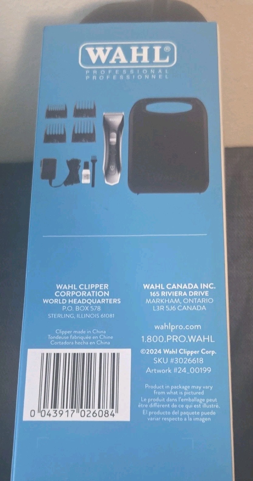 Wahl Smart Clip Corded/Cordless Rechargeable Clipper LCD 1-2.8mm Black