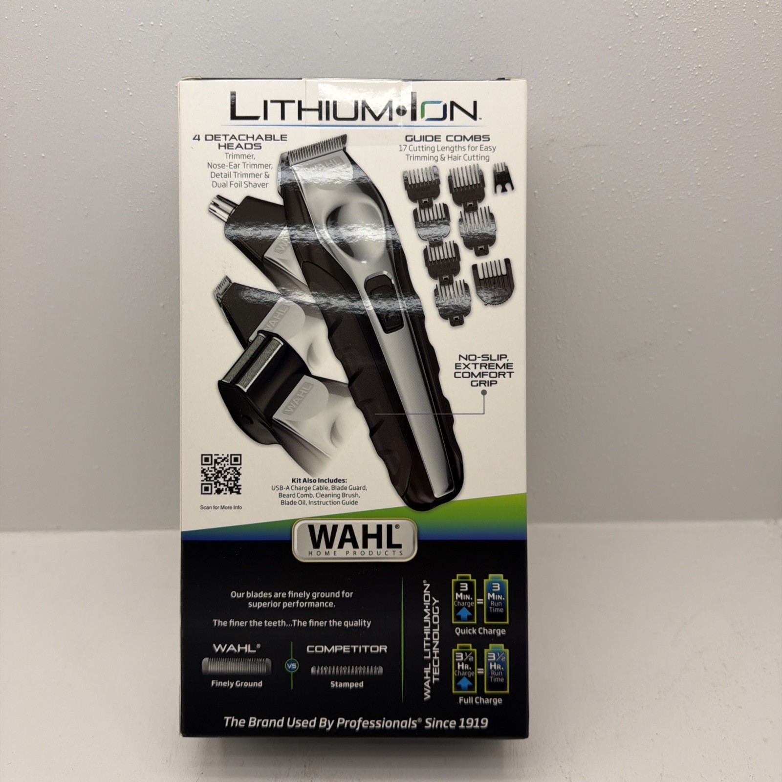 Wahl Lithium Ion All-in-One Men’s Trimmer, Beard Nose Hair Grooming Kit 9888-600