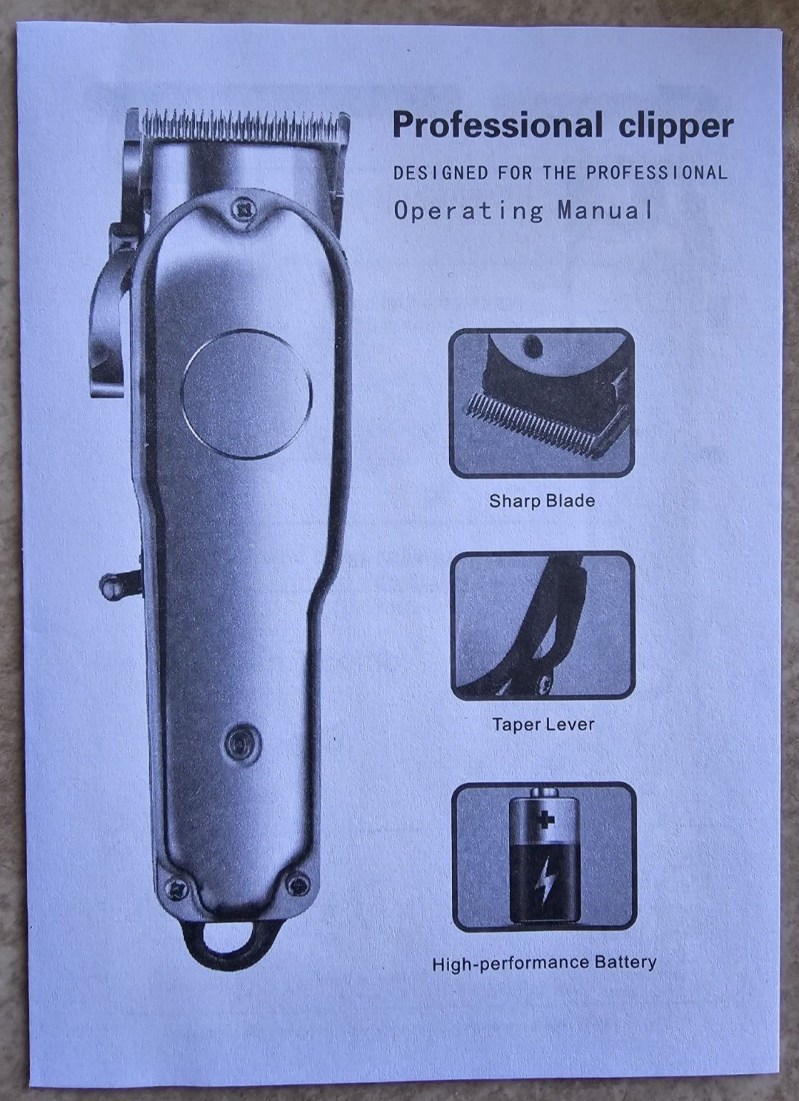 ROYWAVE Professional Cordless Hair Clipper (Brand new)
