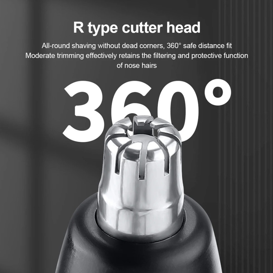 1 Set Nose Hair Trimmer USB Rechargeable Ear Eyebrow Groomer Type-A Upgrade Clip
