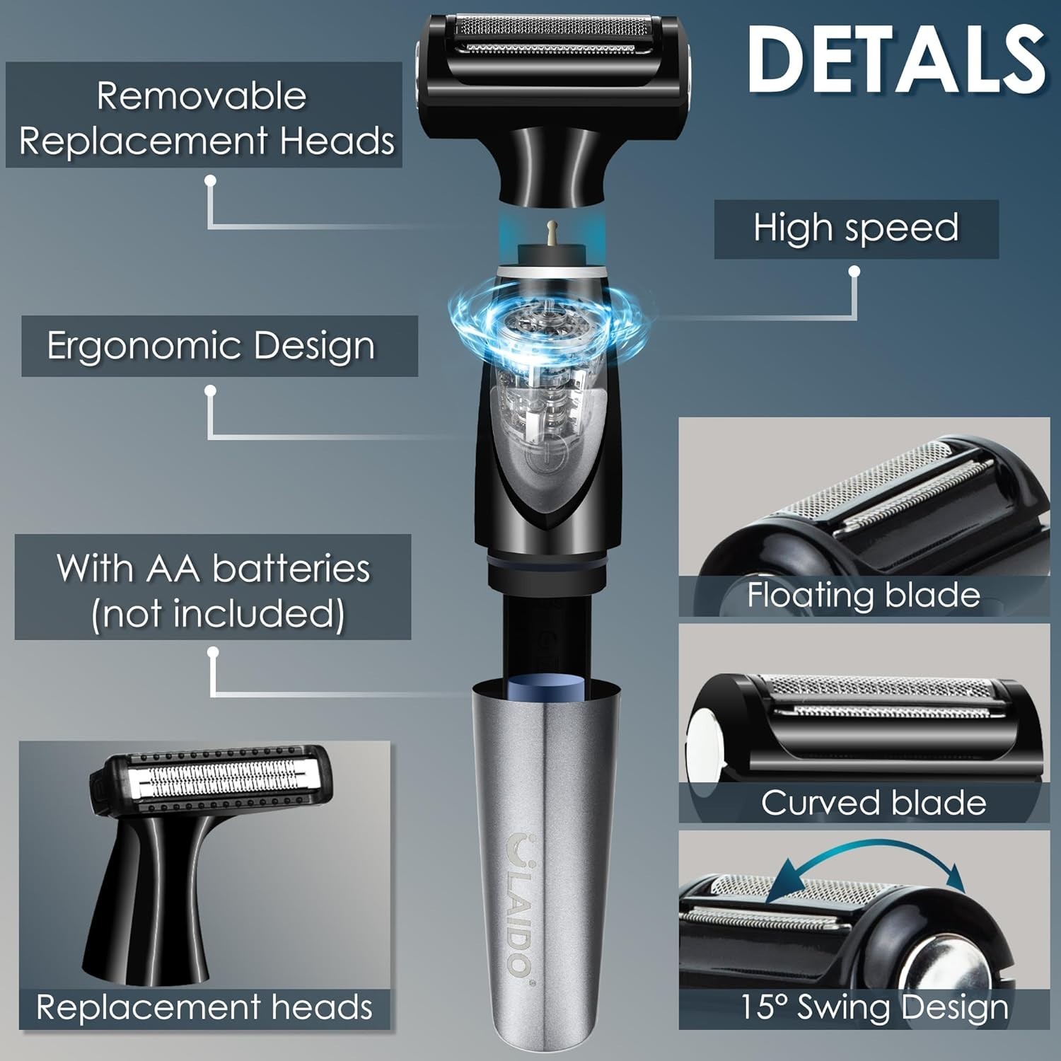 Manscape Groin Hair Trimmer for Men’s Electric Ball Trimmer Wet/Dry Body Shaver