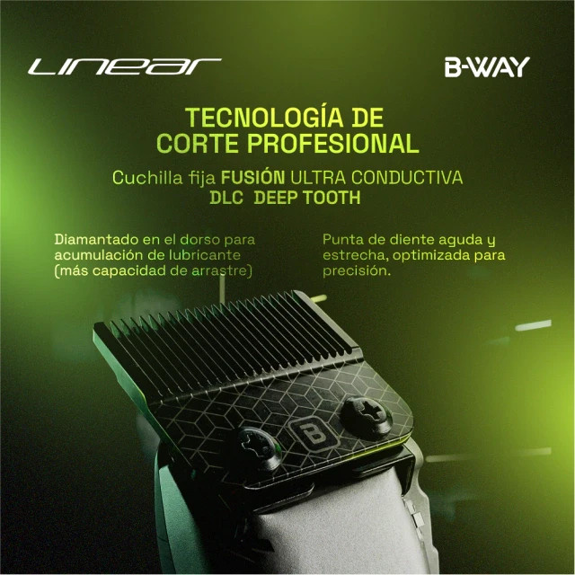 B-WAY Linear Professional Cordless Hair Clipper 20000 RPM AI Dual Coil Motor