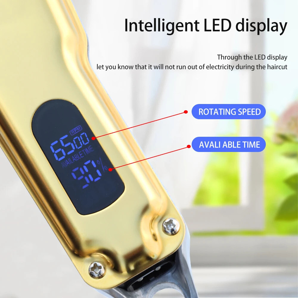 Cordless Professional Hair Clippers Trimmer Kit Men Cutting Machine Barber Salon
