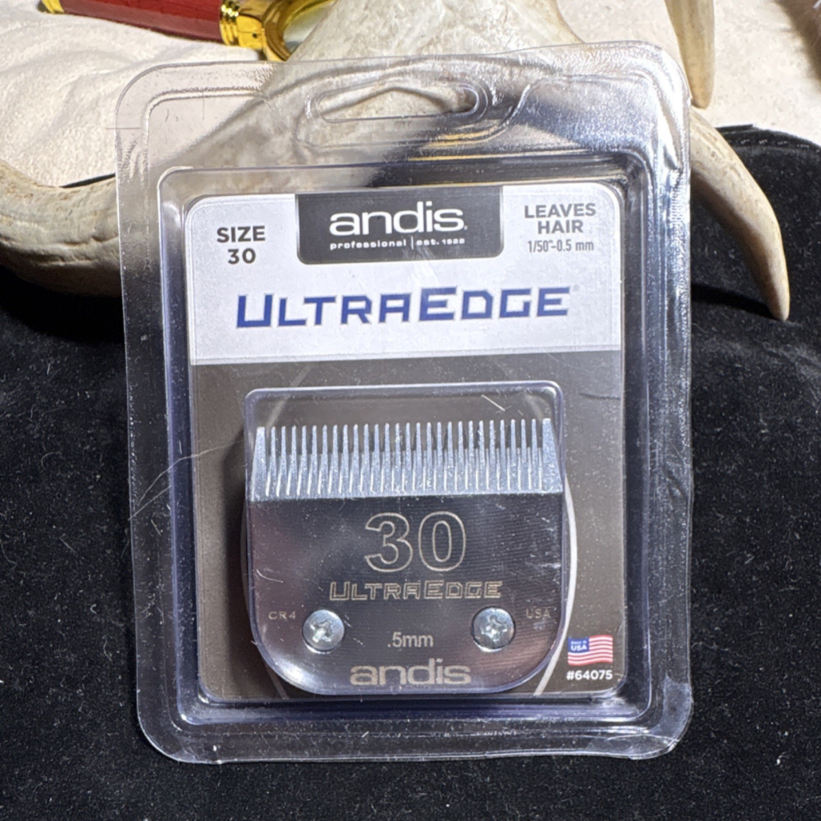 Andis UltraEdge Size 30 Clipper Blade 0.5mm Chrome Finish Fits AG BG SMC 64075