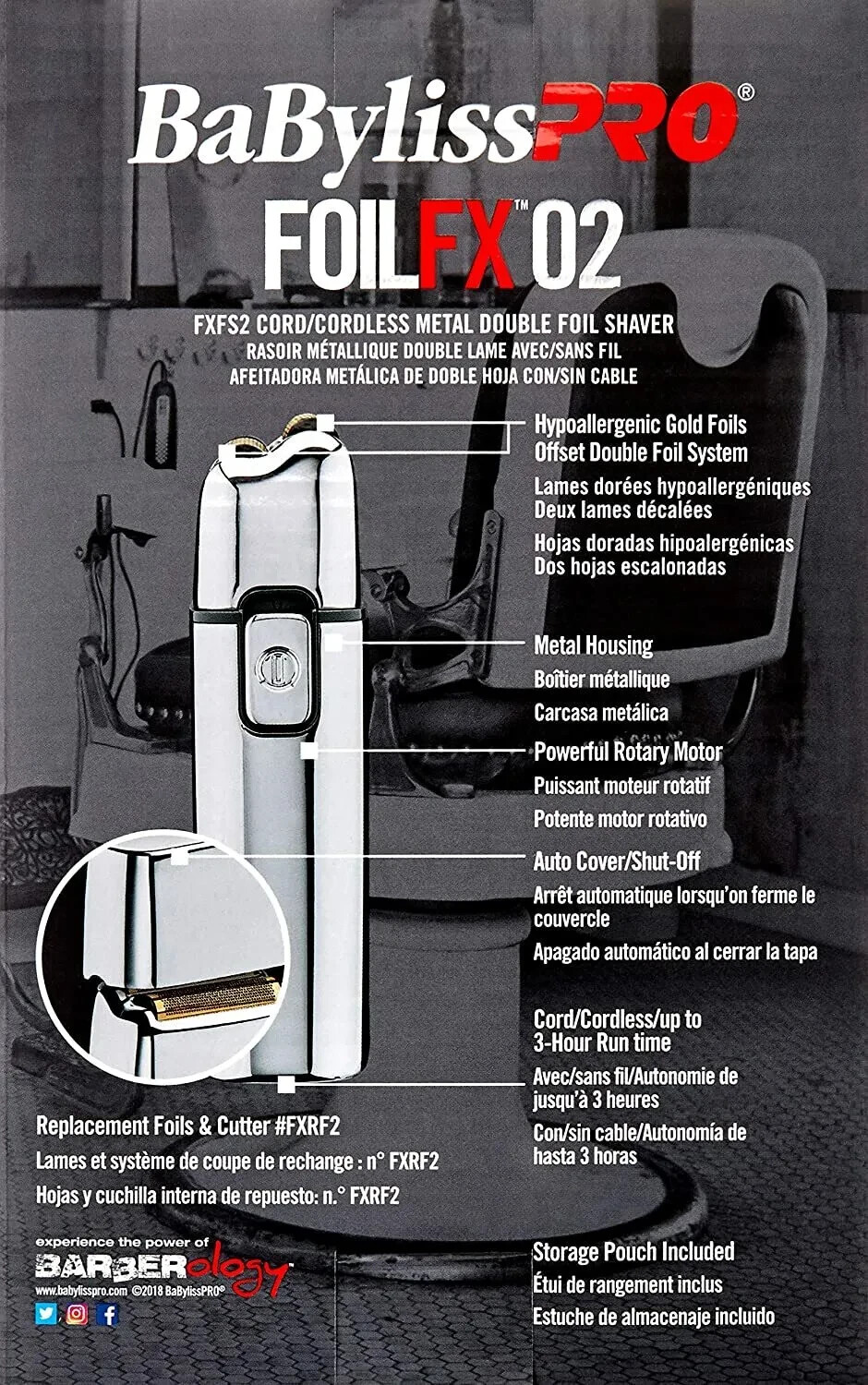 BaBylissPRO SILVERFX Trimmer & Shaver | FX787NS, FXFS2