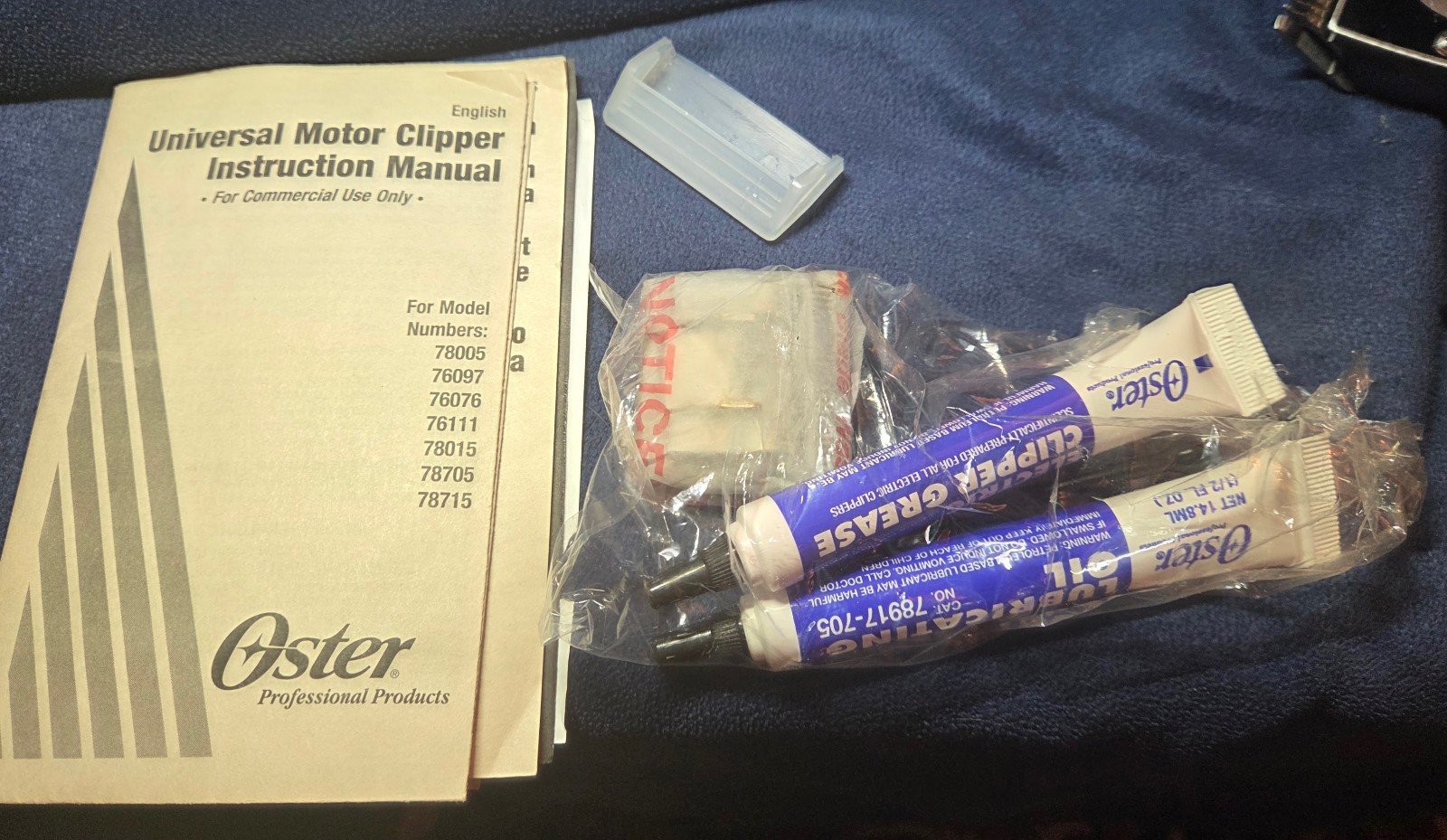 Oster Classic 76 Hair Clipper + 10 Piece Combs, Combo (new & unused in open box)