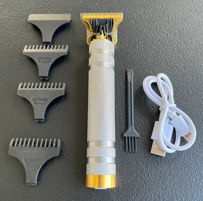 Vintage T9 Barbeador Gold Silver Beard Hair Trimmer Cutter Machine for Men