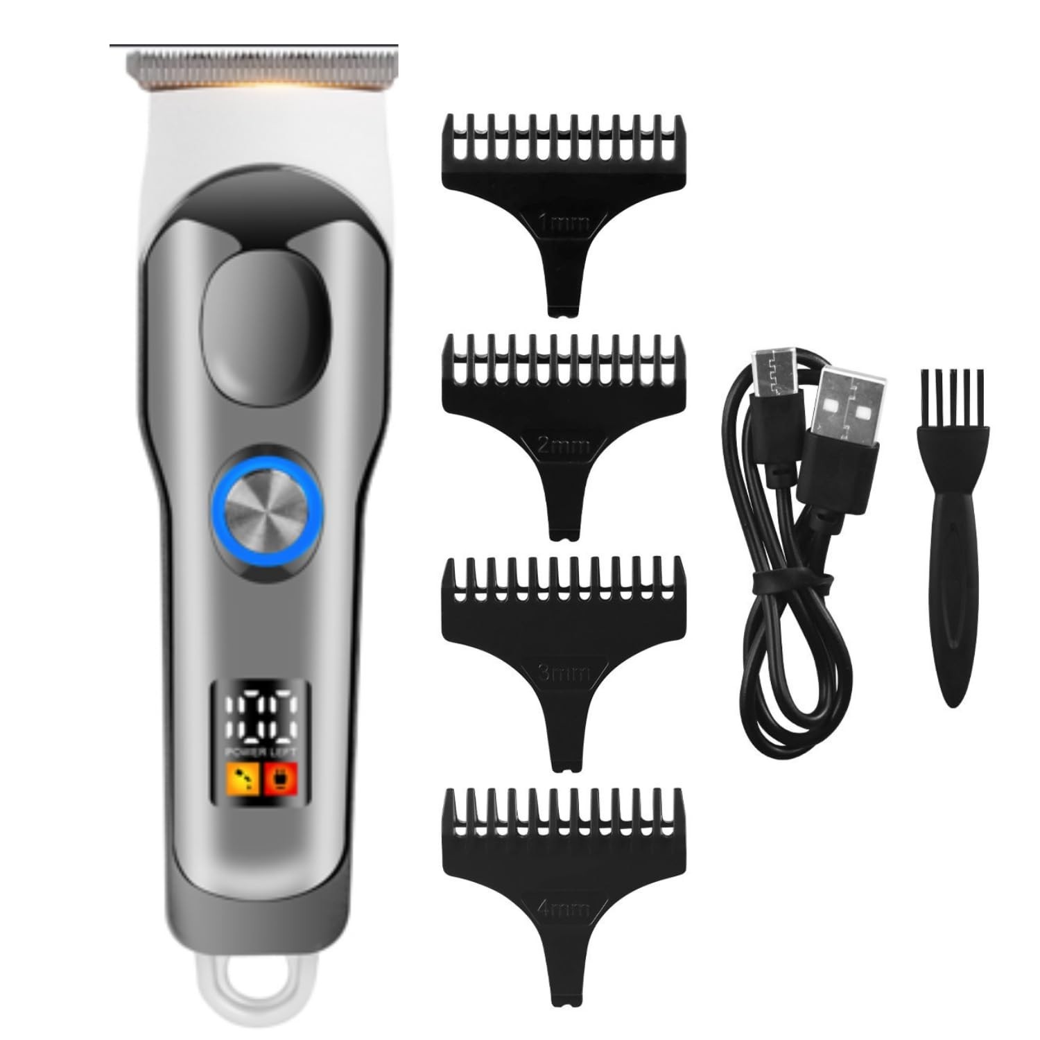 HATTEKER HT-6030 Professional Hair Trimmer,HT-6030,SILVER