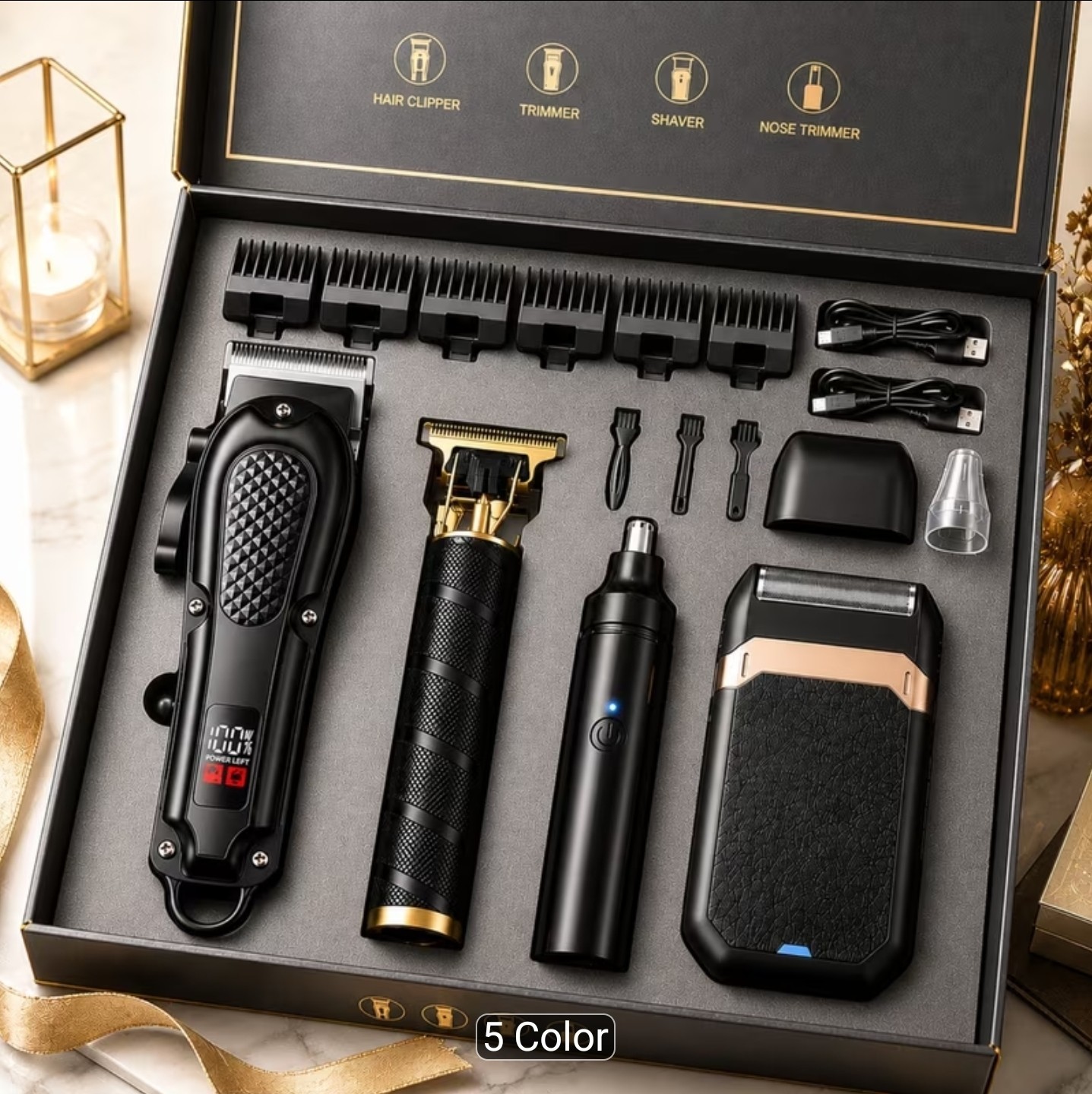 Rechargeable Electric Grooming Kit. Equipped with An LCD Battery Display,…