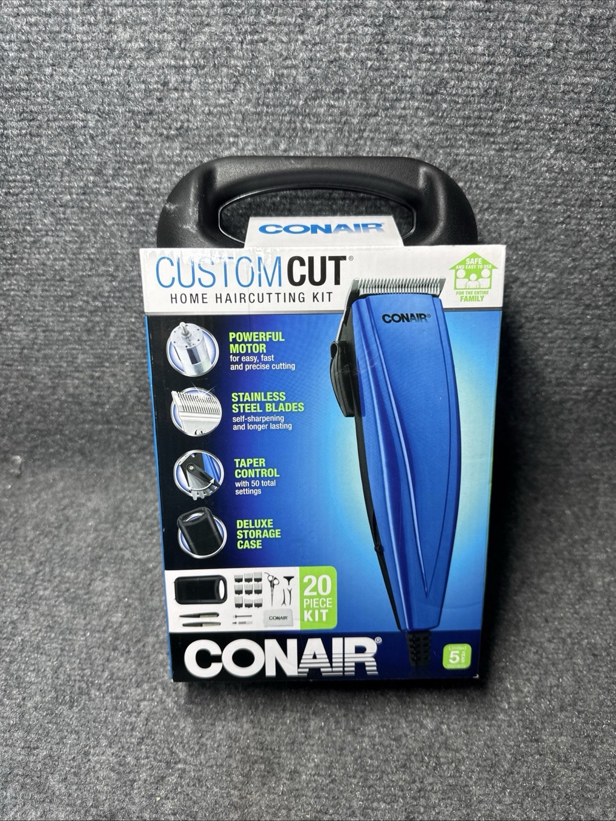 Conair Custom Cut Home Family Men Haircutting 20 PC. Kit Clippers Groom Trim New