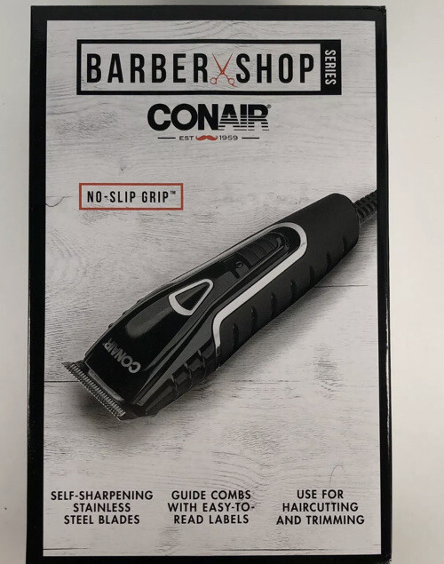 Conair Barbershop Series No-Slip Grip Home Haircut Kit Stainless Steel Blade NEW