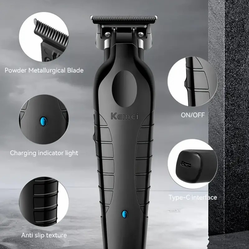 Kemei Professional Hair Clippers Cordless Trimmer Beard Cutting Machine Barber