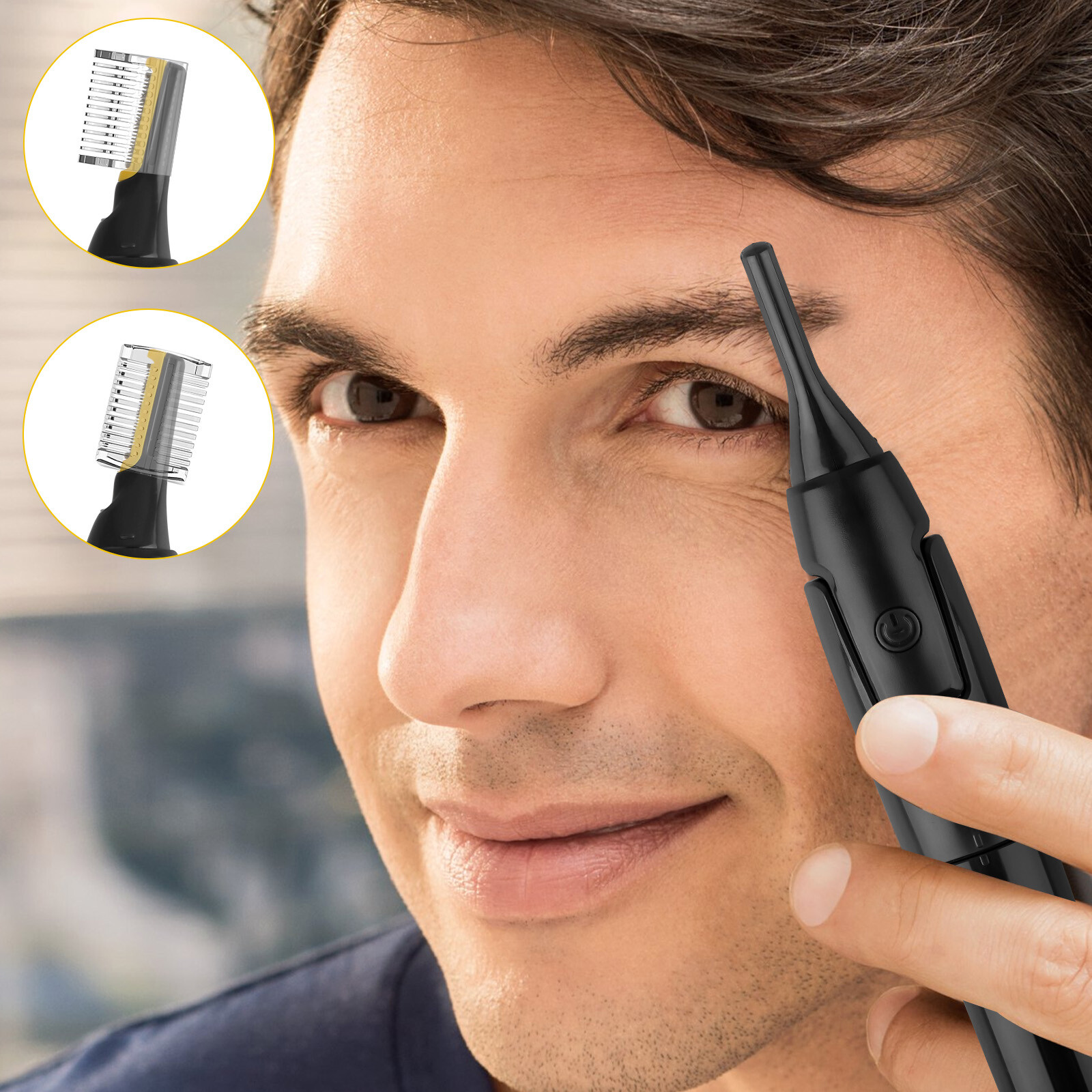 Nose Ear Hair Trimmer Face Eyebrow Mustache Beard Shaver Ultra Thin Clipper Mini