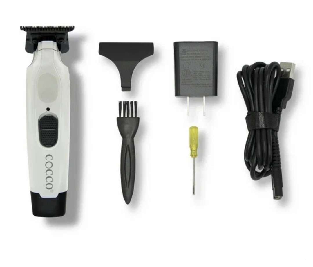 Cocco Veloce Pro White Digital Gap Cordless Trimmer with Stand -NEW