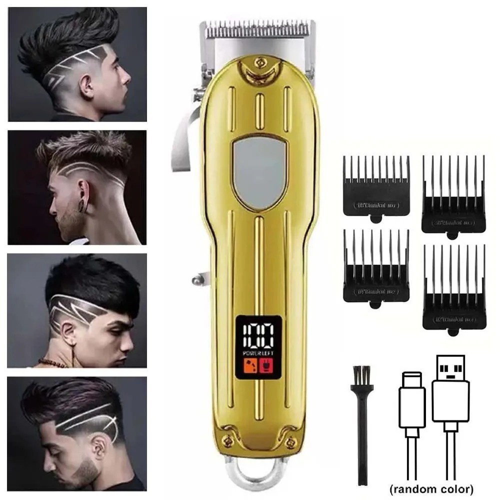 Professional Hair Clipper Trimmer Set Men’s Beard Barber Kit Rechargeable