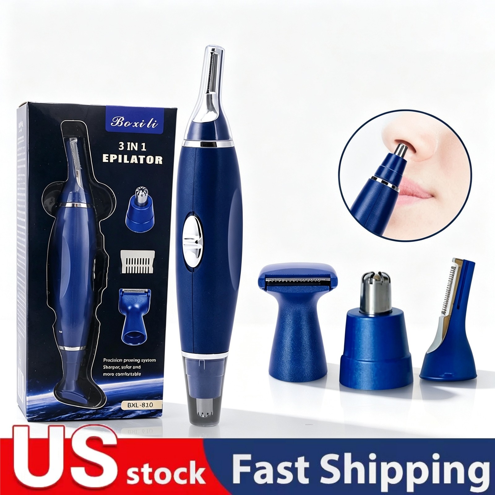 Electric Ear Beard Nose Hair Trimmer Eyebrow Mustache Remover Shaver Clipper New