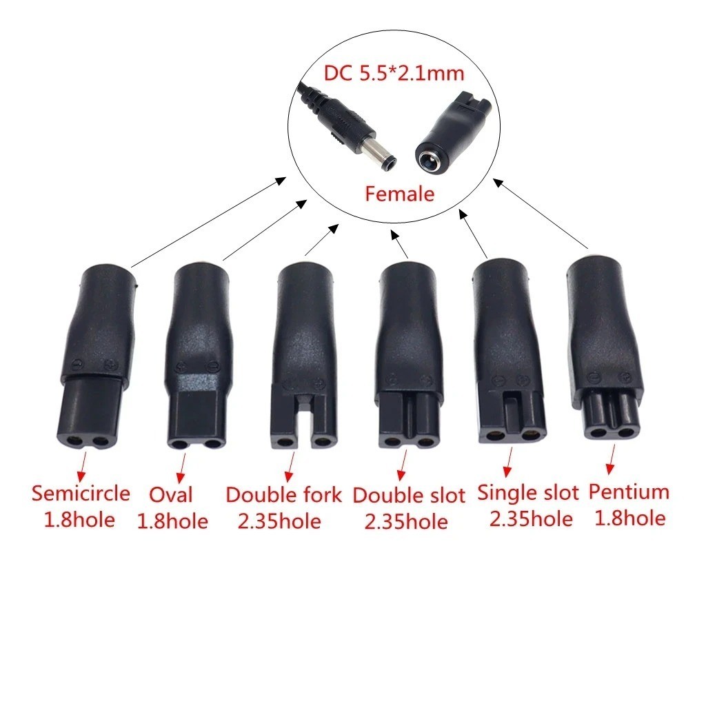8Pcs 5V USB Replacement Power Cable Adapter for Hair Clipper Beard Trimmer