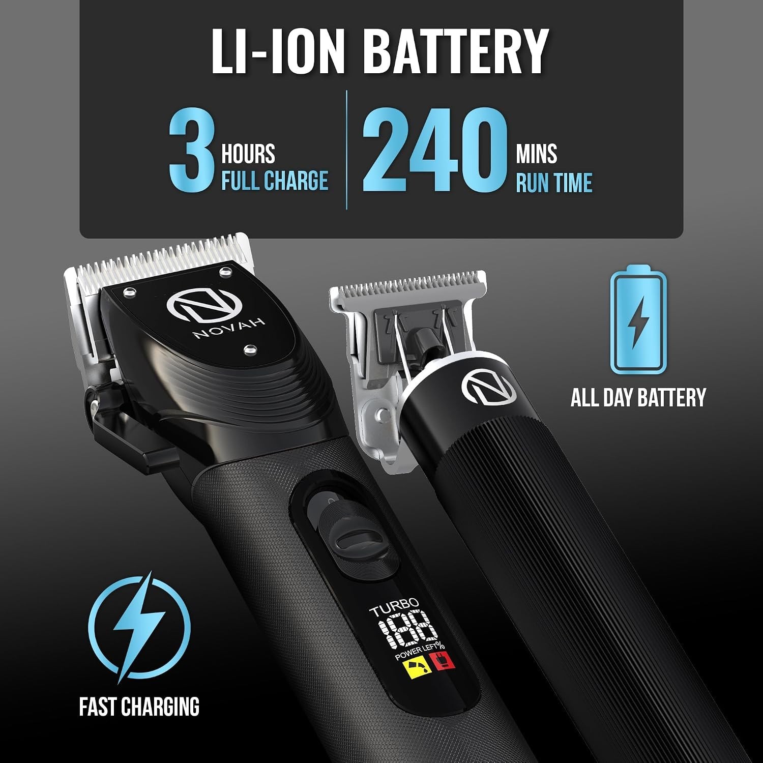 Novah Professional Hair Clippers for Men, Professional Barber Clippers and Tr…