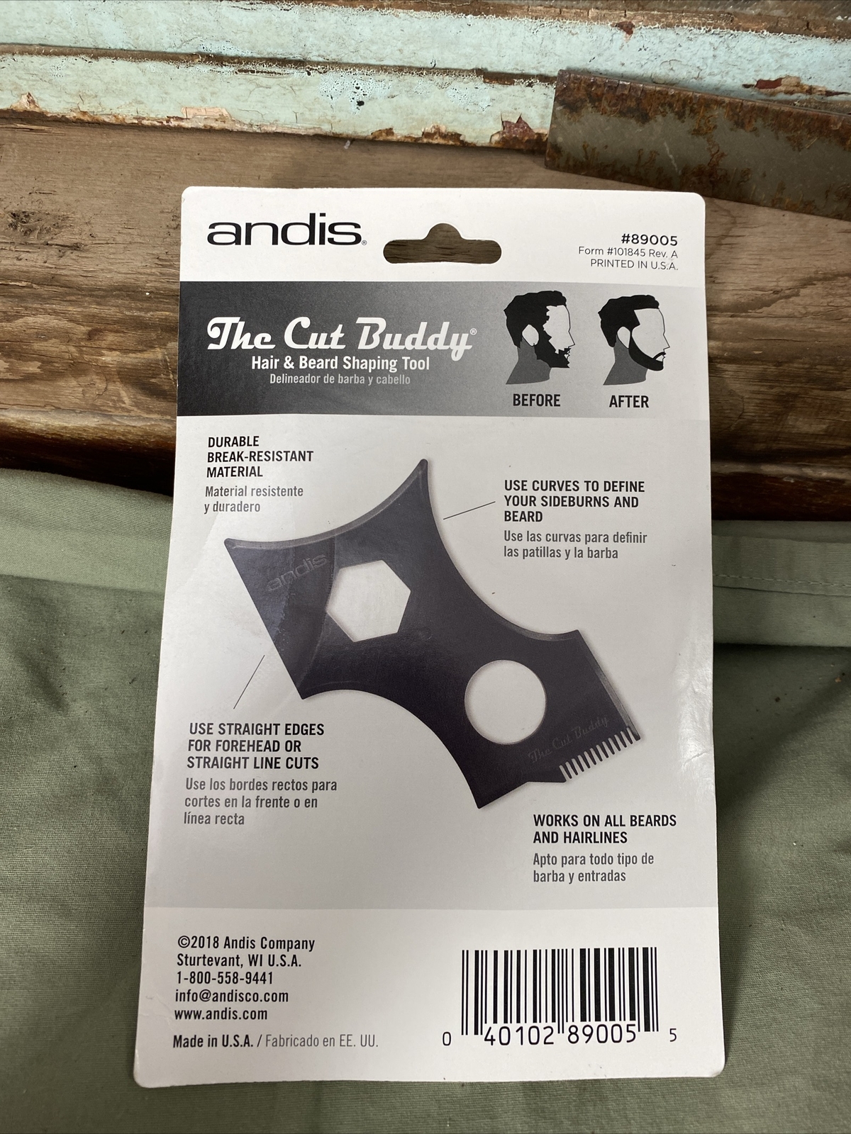 Andis #89005 The Cut Buddy Hair & Beard Shaping Tool For All Beards & Hairlines
