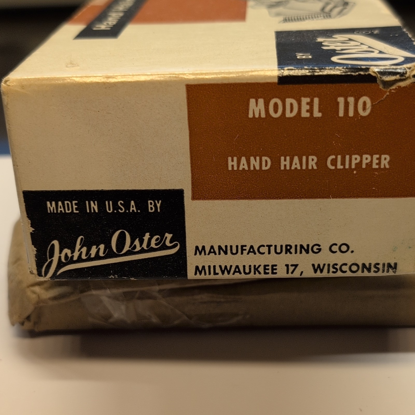 Oster 110 Manual Unisex Hair Clipper Silver #0 Square Blade Head w/ Box