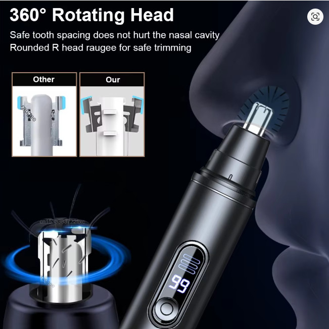 Nose Hair Trimmer Mini Portable Electric Nose Hair Clipper Rechargeable Automati