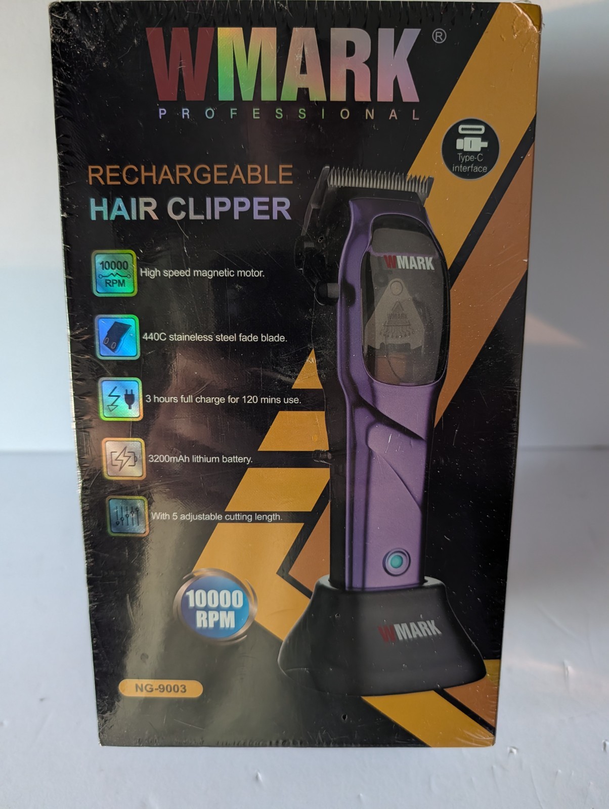 WMARK NG-9003 Professional Hair Clipper – High-Speed 10,000 RPM – Magnetic Motor