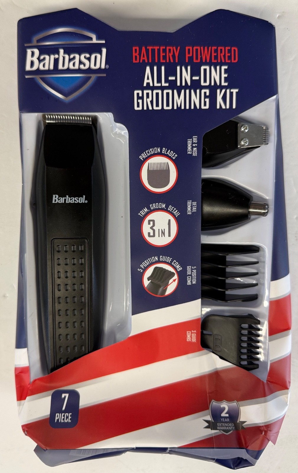 Barbasol “Battery Powered All-In-One Grooming Kit” (CBT1-4500-BLK)