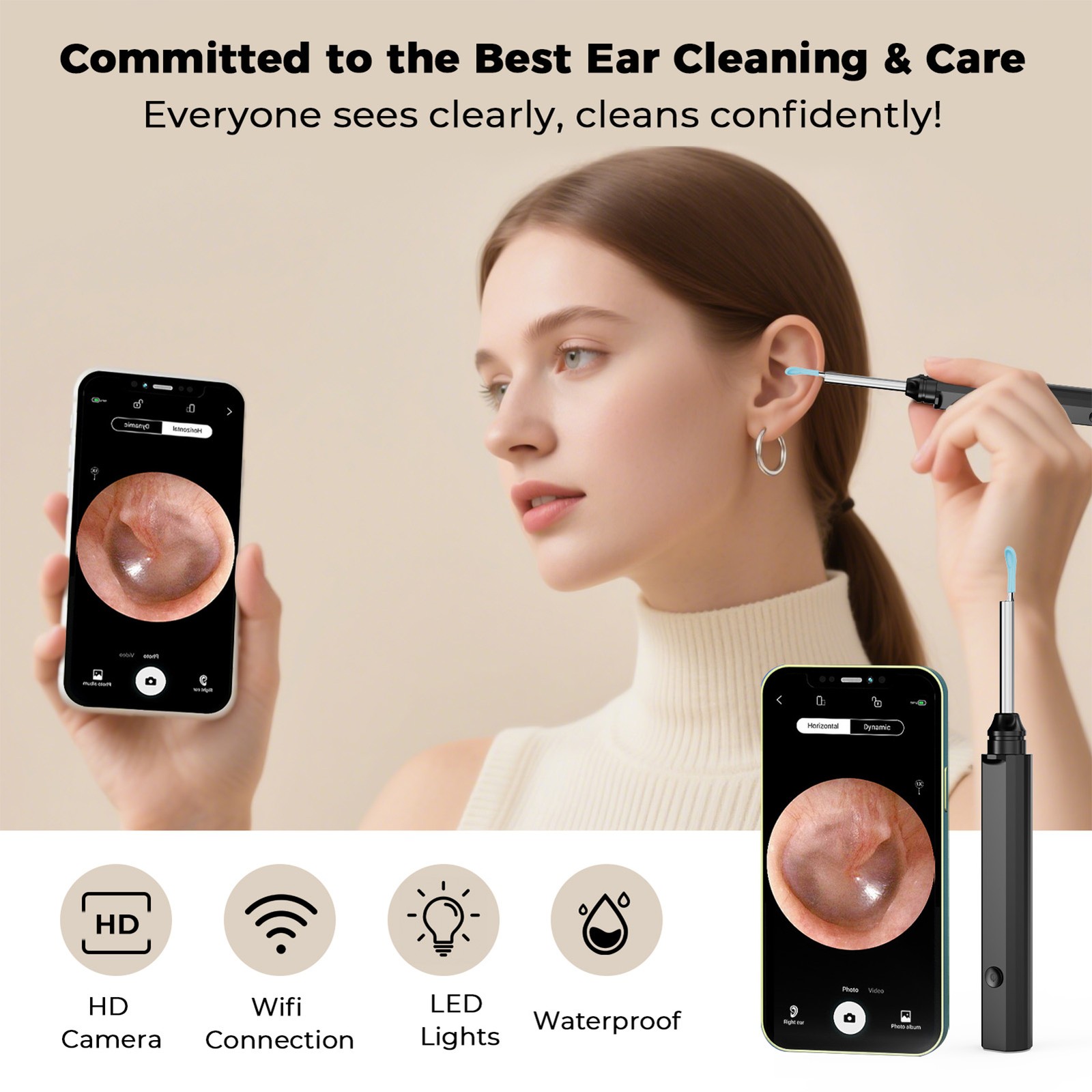 LED Lighted Ear Pick Spoon Electric Ear Pick With LED For Family Health For AP9