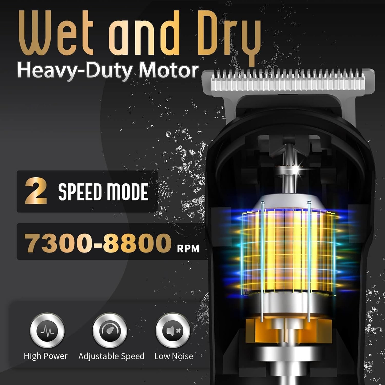 Beard Trimmer for Men, Waterproof Electric Razor for Nose, Body, Face & Mustache