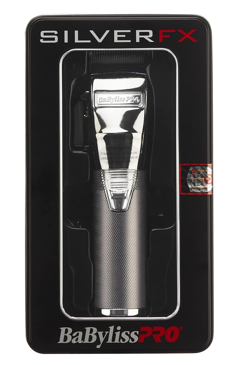 BaBylissPRO Metal Cordless Clipper – Silver | FX870S