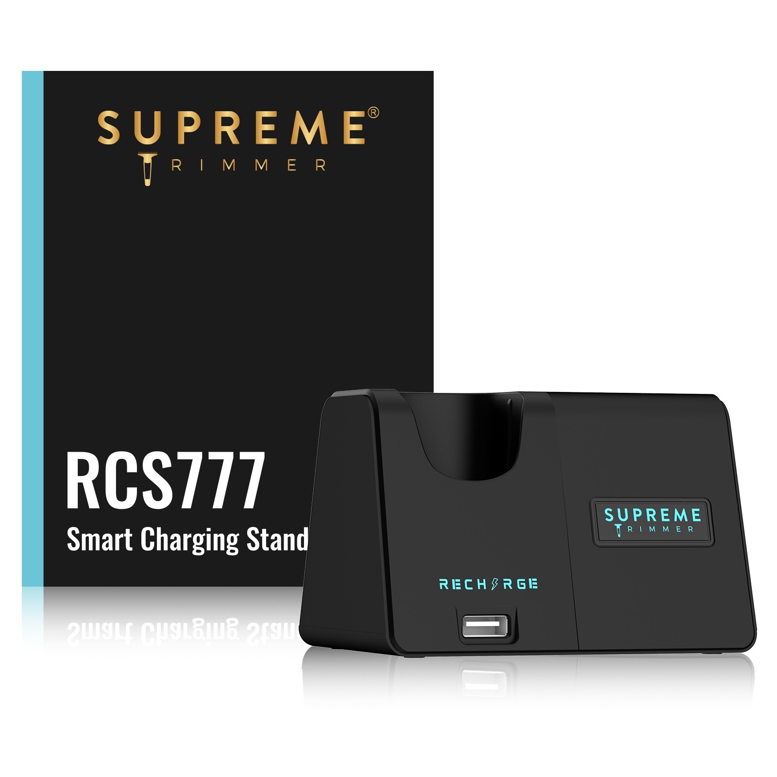 Supreme Trimmer Replacement Smart Charging Stand | RCS777 Black