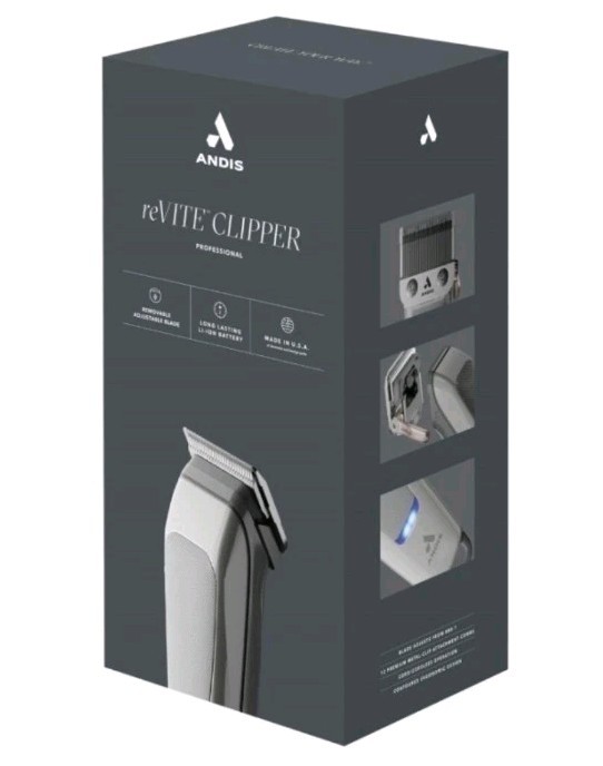ANDIS REVITE CLIPPER W/ TAPER BLADE – GREY