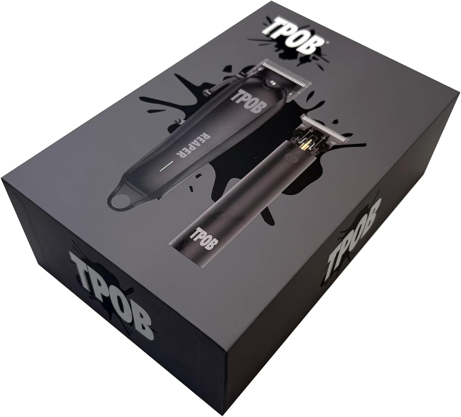 Slime 2 Ghost Black Clipper Trimmer Set Barber Hair Clippers for Men 6800 RPM wi