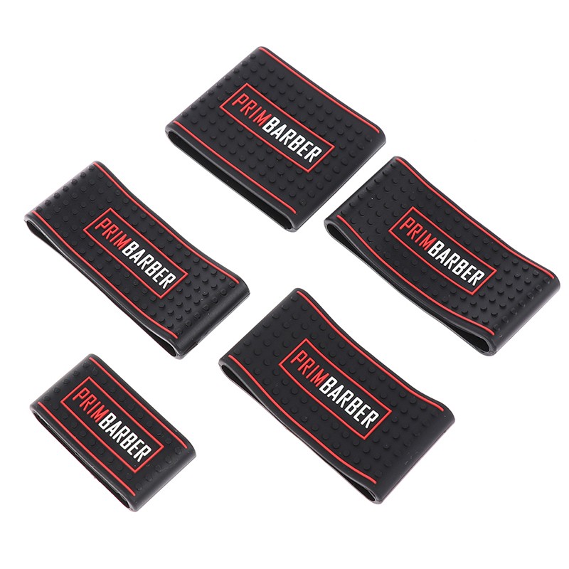 5 Pcs Non Slip Barber Hair Clipper Bands Grip Sleeves Hair Trimmer Holder.qhk