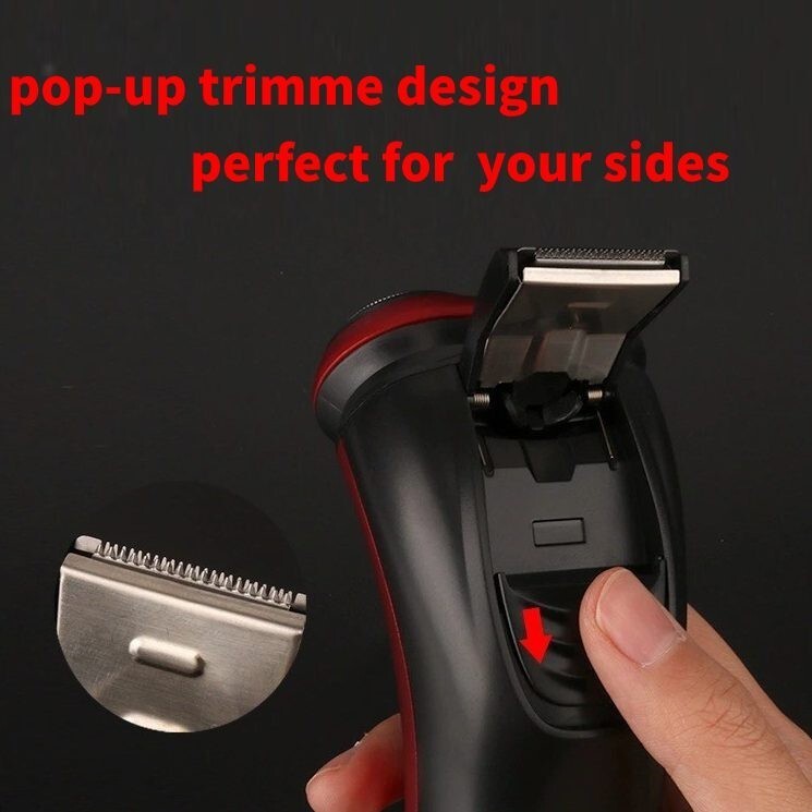 Men’s Razor Rotary Waterproof Electric Shaver Pop-Up Trimmer Wet Dry Cordless US
