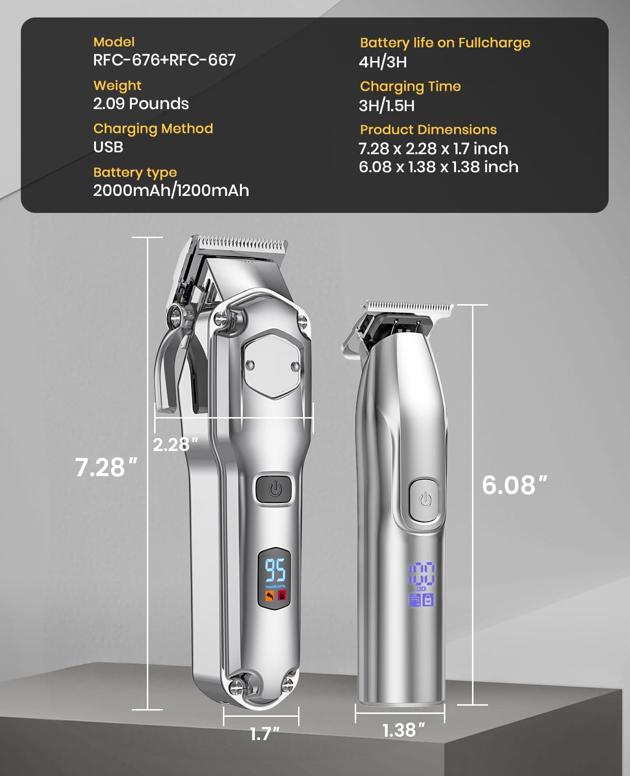 Clippers and Trimmers Set Hair Clippers for Men CordlessMens Clippers and Gro…