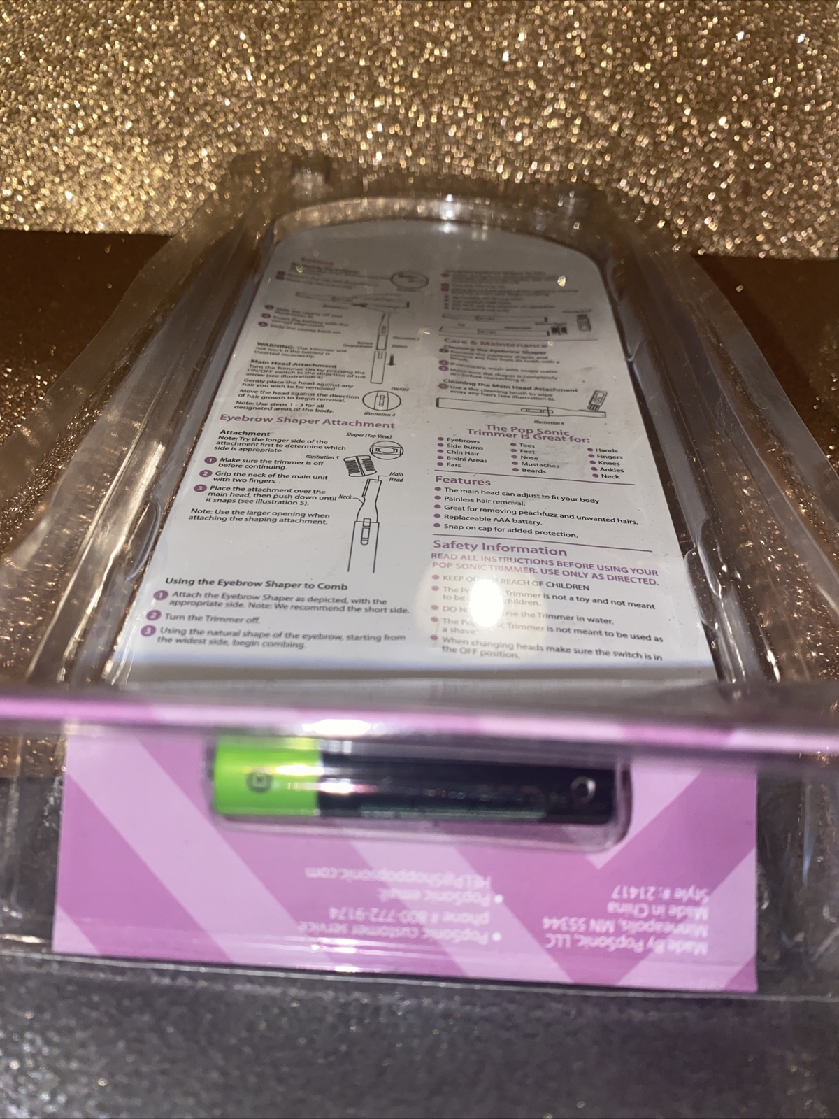 POP Sonic Trimmer Purple Flower NEW SEALED