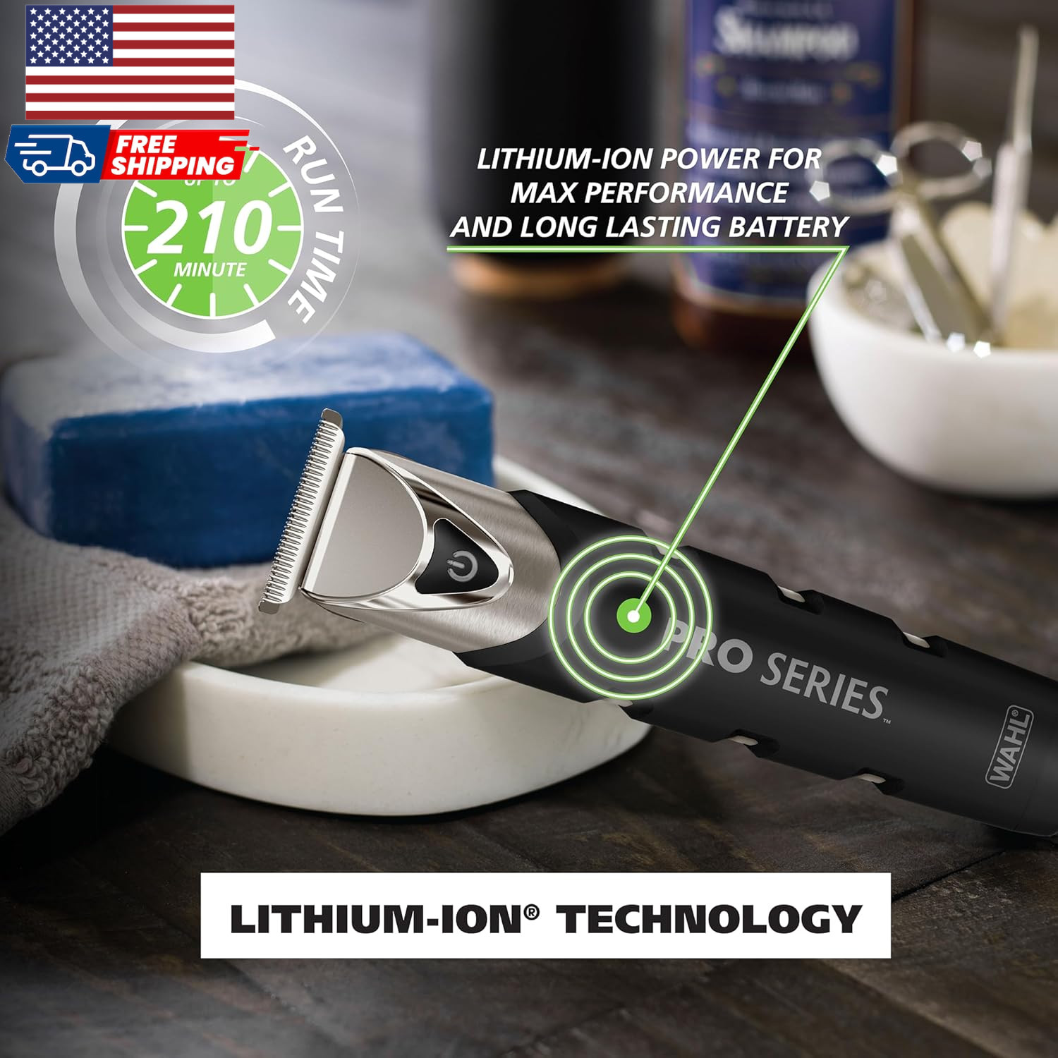 Wahl USA Pro Series Forever BladeTM Stainless Steel Cordless Rechargeable Bea…