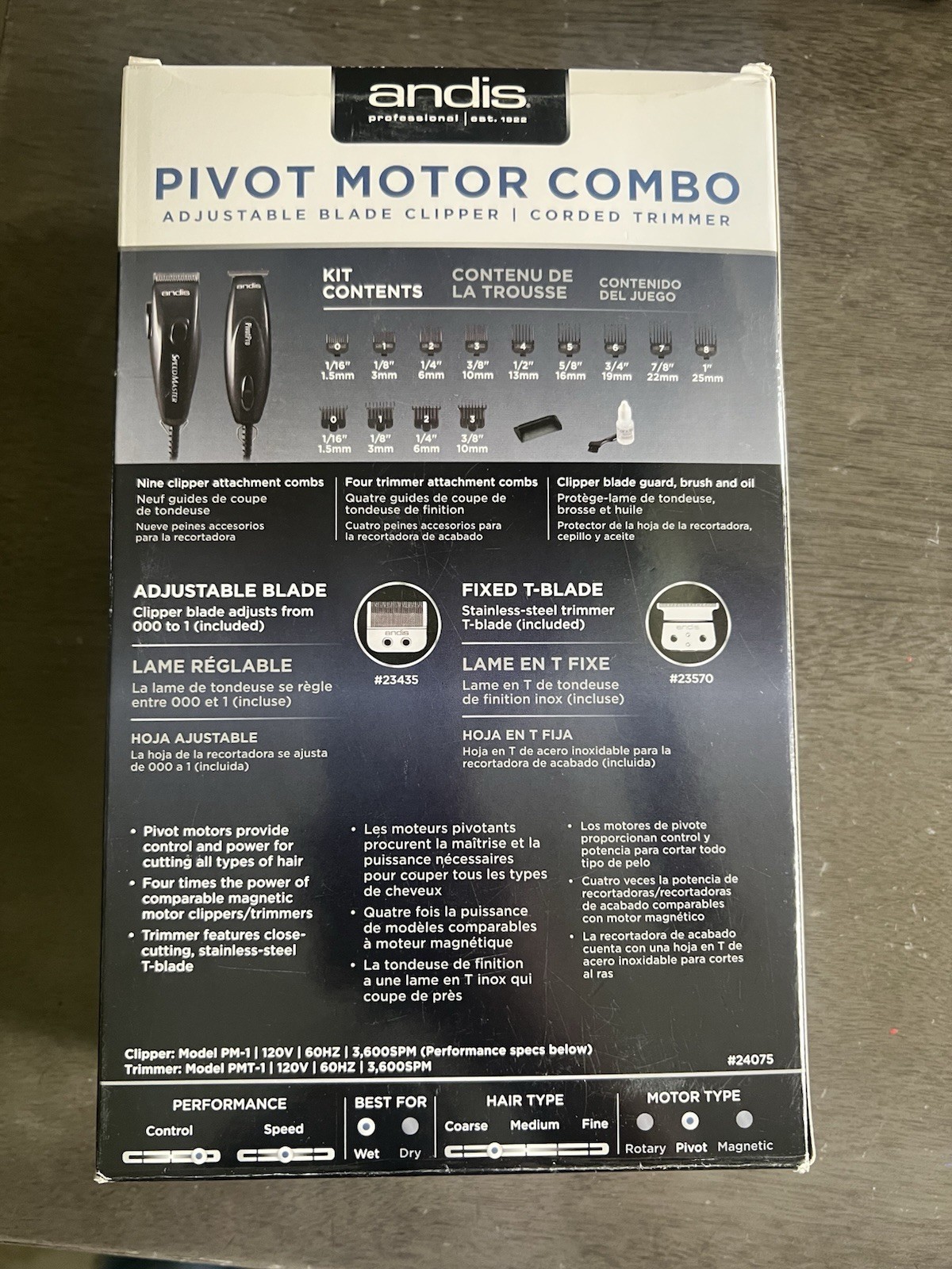 Andis Motor Pivot Combo Black